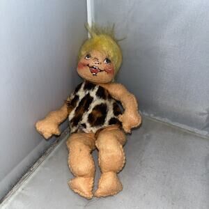 Annalee Mobilitee Uga Uga Caveman Baby Doll 7" Vintage 1961 Leopard Skin